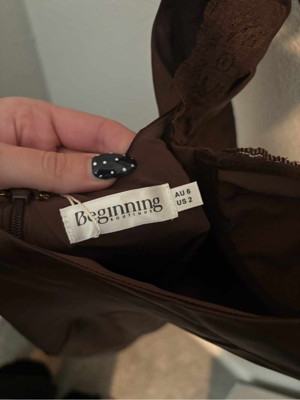 Beginning Boutique Scarlette Brown Maxi Dress - Picture 13 of 16